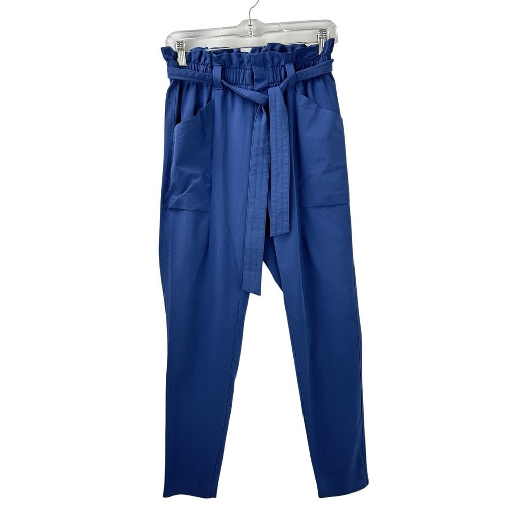 Athleta Women’s Size 0 Skyline Paperbag Waist Pant Damask Blue - Picture 8 of 16